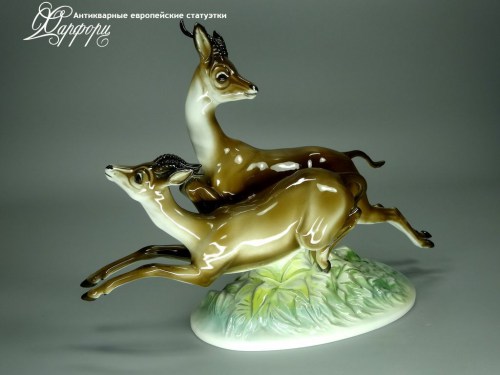 Купить фарфоровые статуэтки Rosenthal, Пара джейранов, Германия
